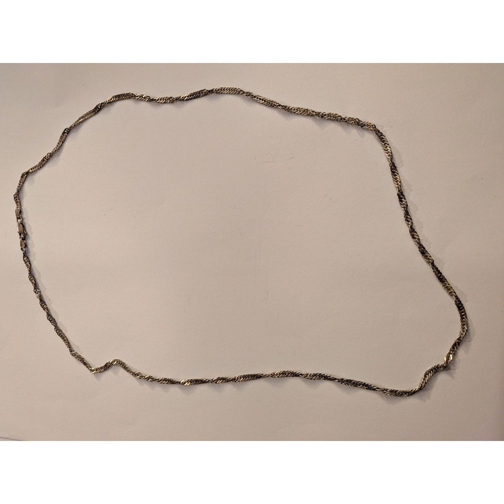 Milor Italy Sterling Silver 925 Twisted Curb Link Chain Necklace Made in Italy